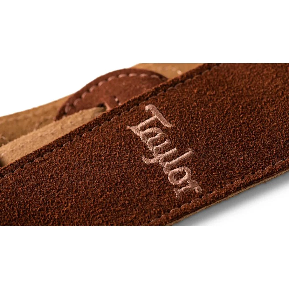 Taylor Embroidered Suede Guitar Strap | 2.5" | Honey Gold - Image 3
