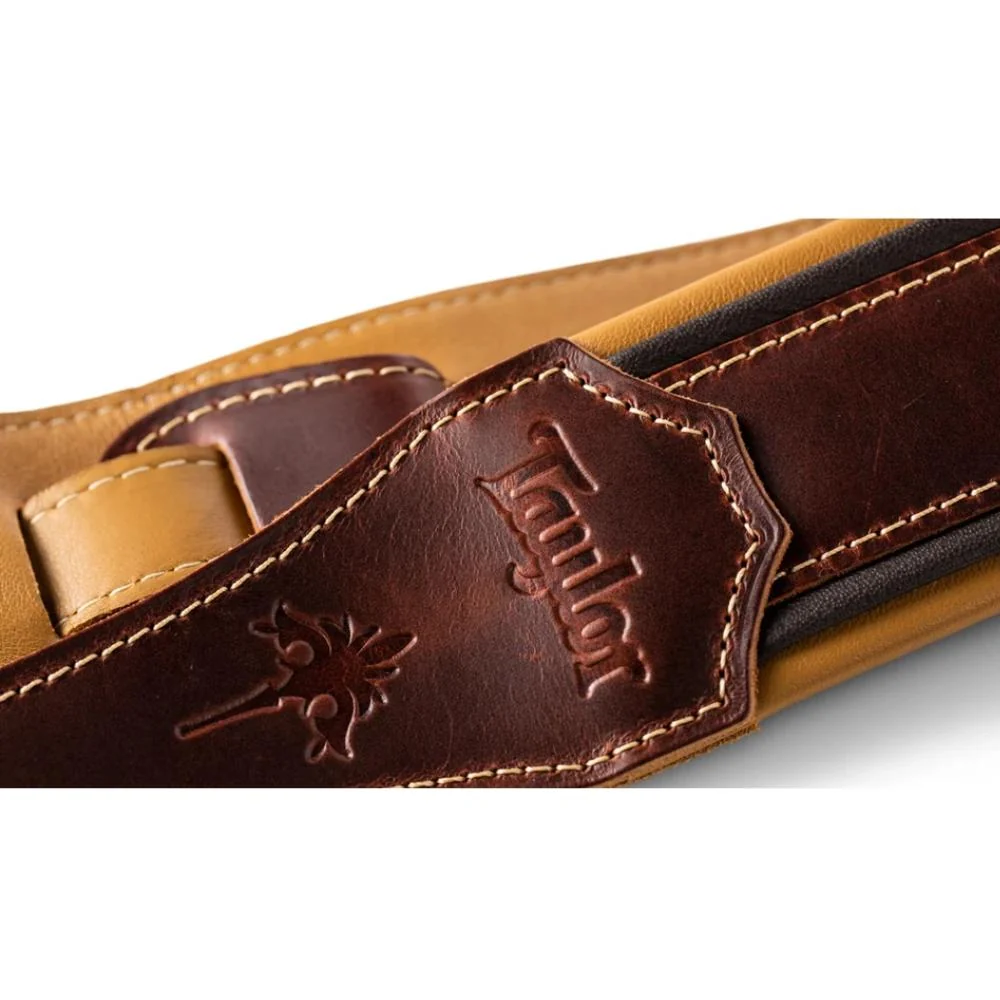 Taylor Ascension Cordovan Leather Guitar Strap | 2.5" | Brown/Black/Butterscotch - Image 3