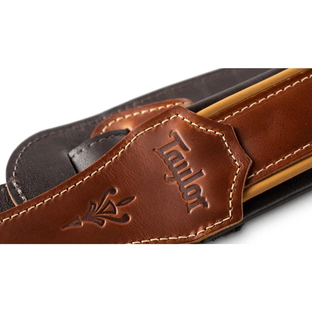 Taylor Century Leather Guitar Strap | 2.5" | Medium Brown - Image 3