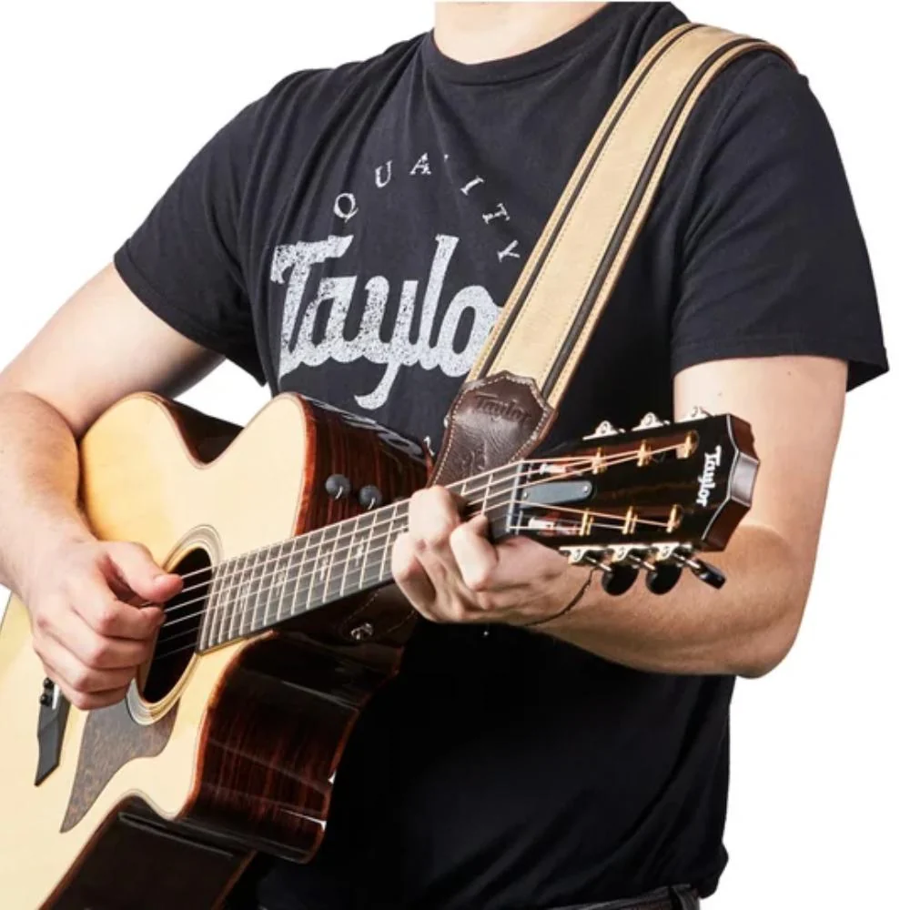 Taylor Reflections Leather Guitar Strap | 2.5" | Spruce & Ebony - Image 2