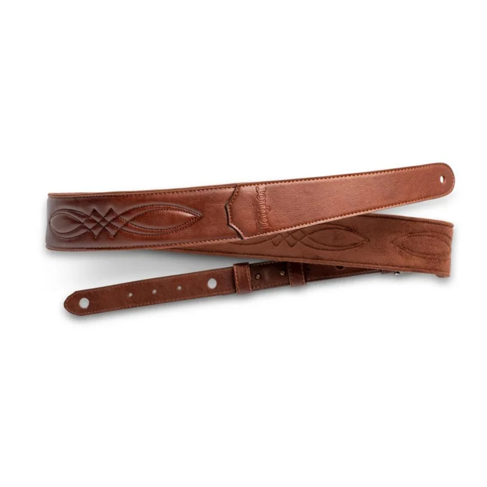 Taylor Vegan Leather Guitar Strap | 2.0" | Medium Brown