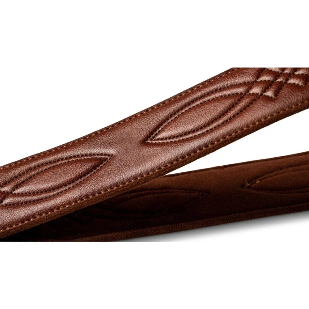 Taylor Vegan Leather Guitar Strap | 2.0" | Medium Brown - Image 3