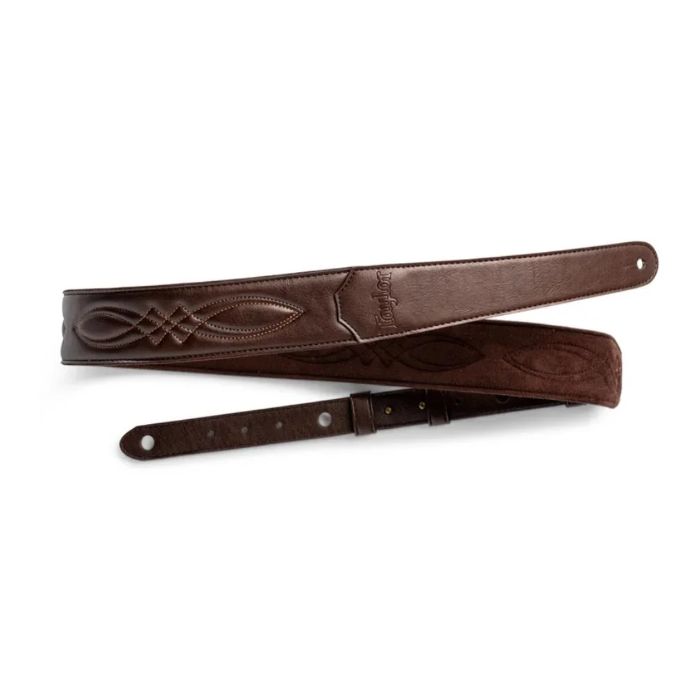 Taylor Vegan Leather Guitar Strap | 2.0" | Chocolate Brown