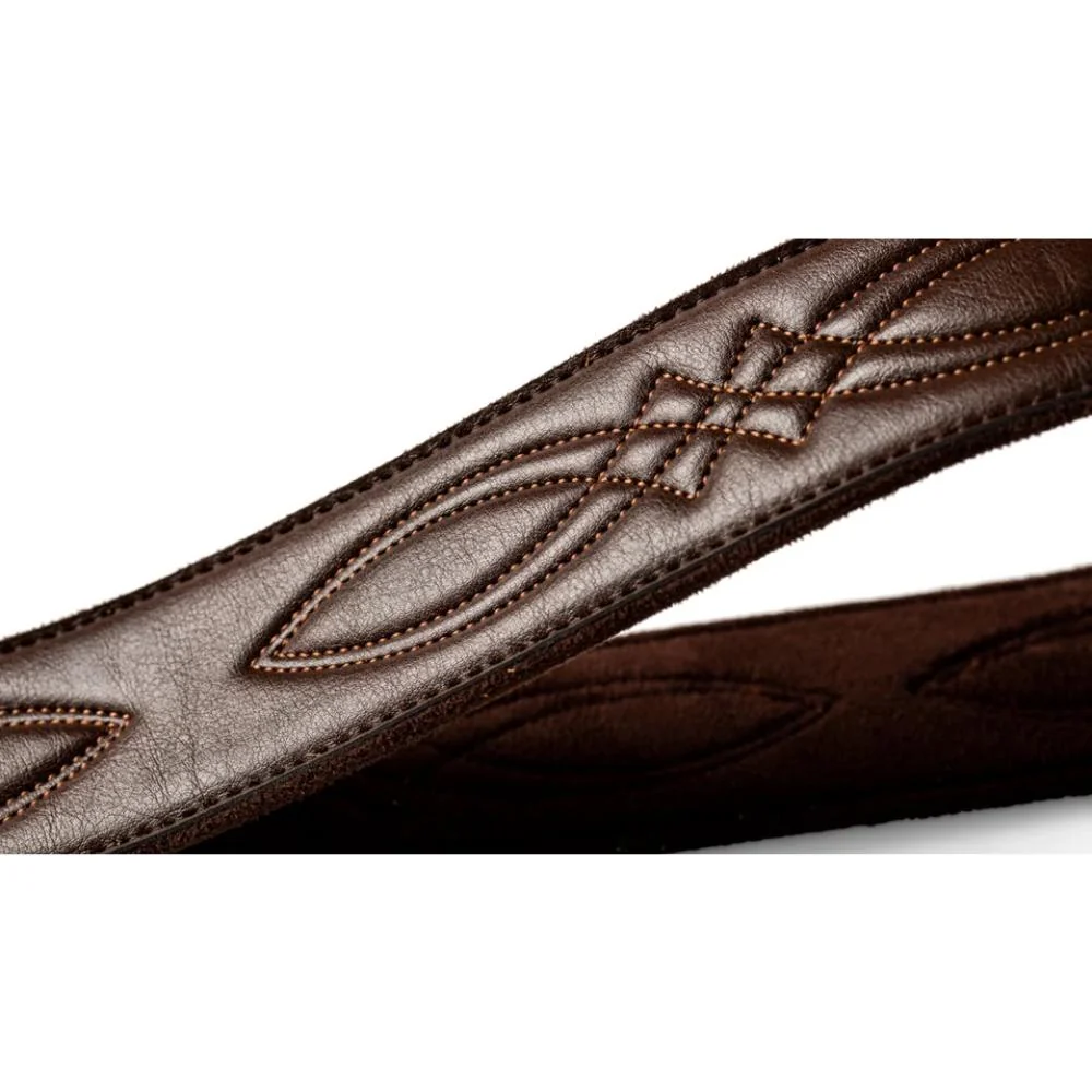 Taylor Vegan Leather Guitar Strap | 2.0" | Chocolate Brown - Image 3