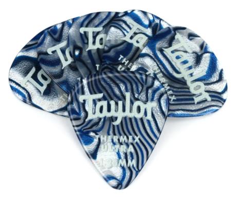 Taylor Premium 351 Thermex Ultra Picks | Blue Swirl | 6pk | 1.25mm