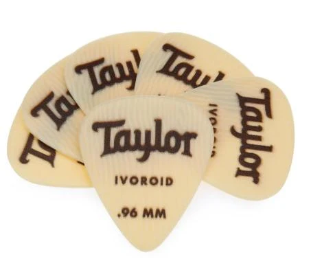 Taylor Premium DarkTone 351 Guitar Picks | Ivoroid | 0.96mm (6-Pack)