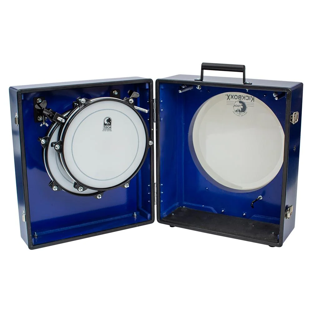 Toca Percussion KickBoxx Pro Suitcase Drum Set | Cobalt Blue - Image 4