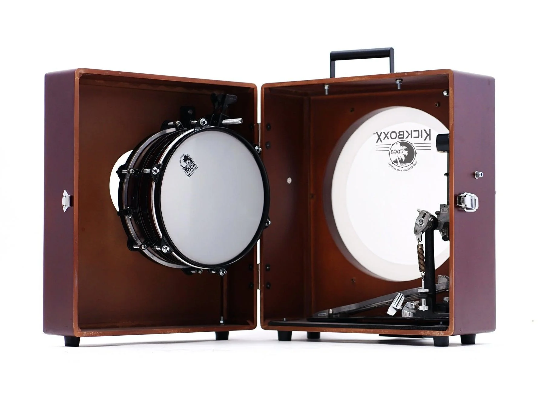Toca Percussion Kickboxx Suitcase Drum Set | Brown - Image 3