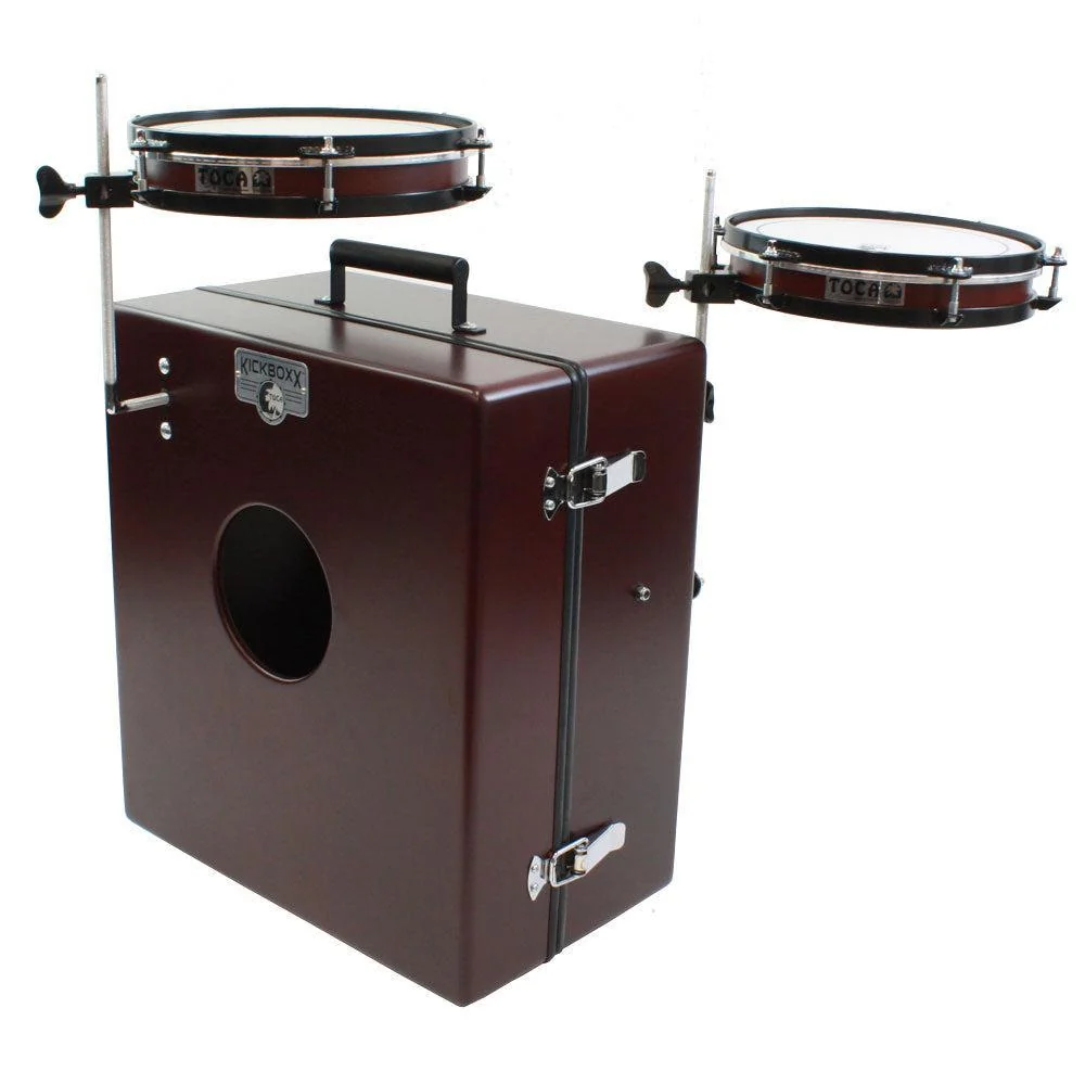 Toca Percussion Kickboxx Suitcase Drum Set | Brown - Image 4