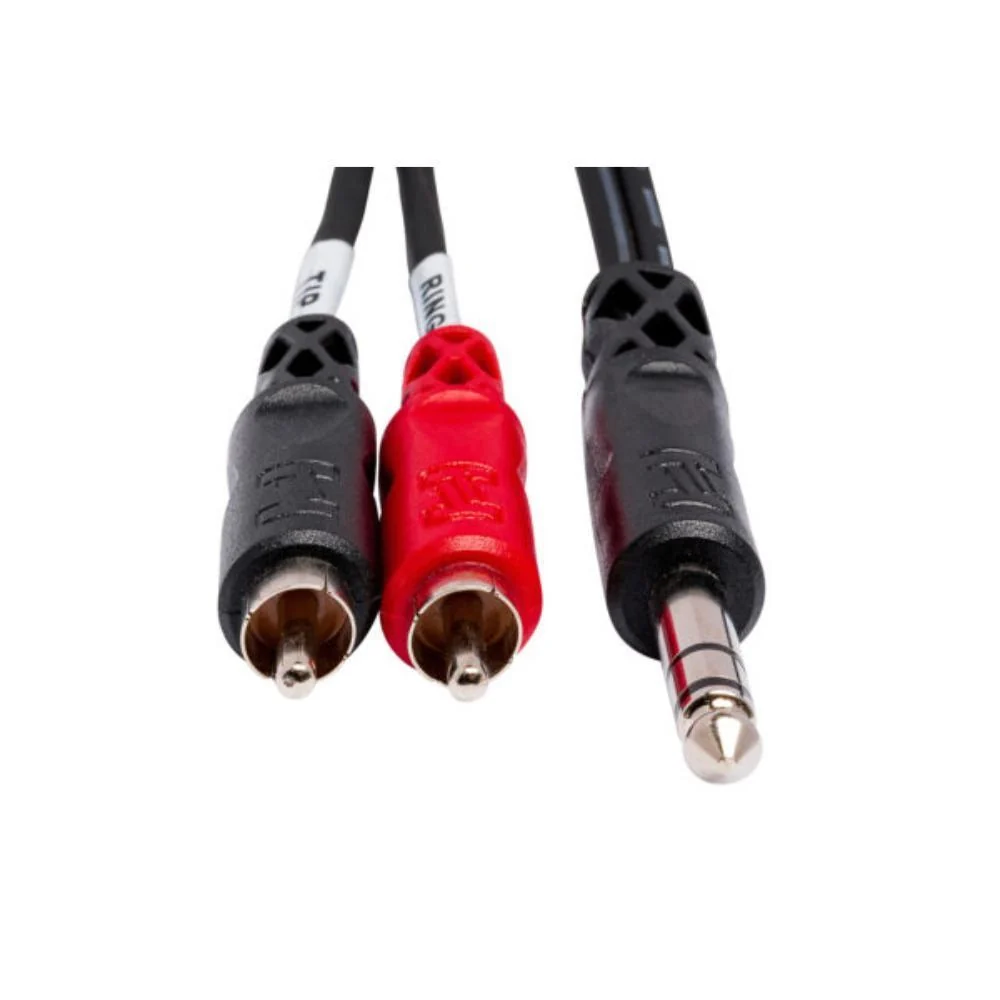 Hosa 1/4" TRS To Dual RCA Insert Cable | TRS-203 - Image 2