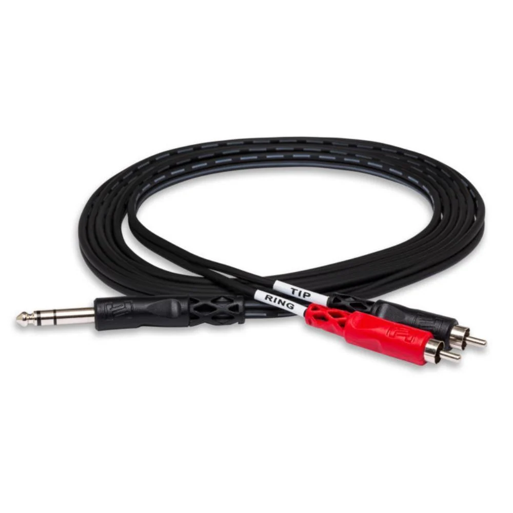 Hosa 1/4" TRS To Dual RCA Insert Cable | TRS-203 - Image 5