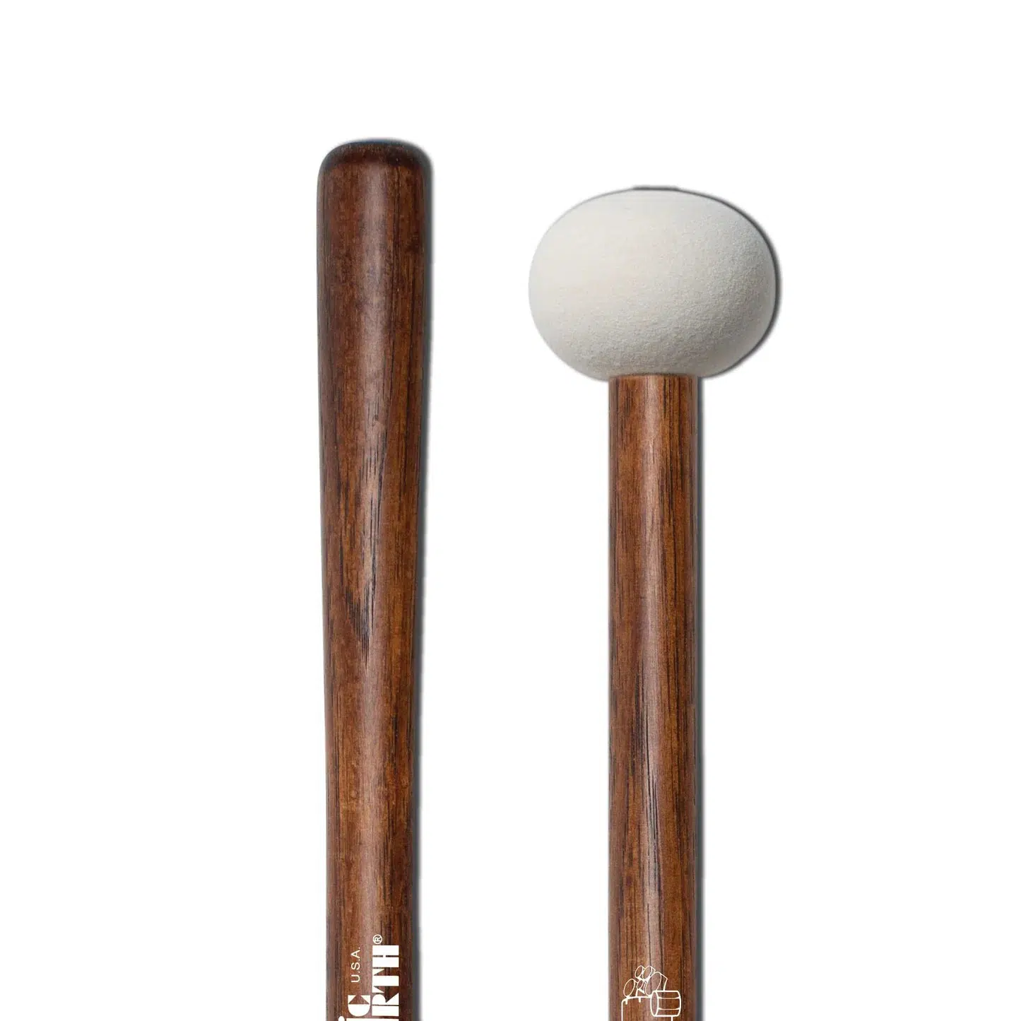 Vic Firth Corpsmaster Bass Hard Mallets | Medium Head - Image 3