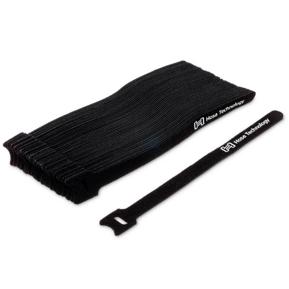 Hosa Hook & Loop Cable Ties for Pedalboard (50pk) | 0.5 x 8"