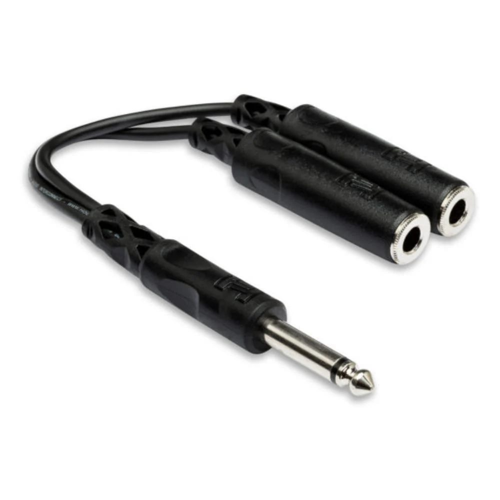 Hosa Y Cable | 1/4 in TS to Dual 1/4 in TSF