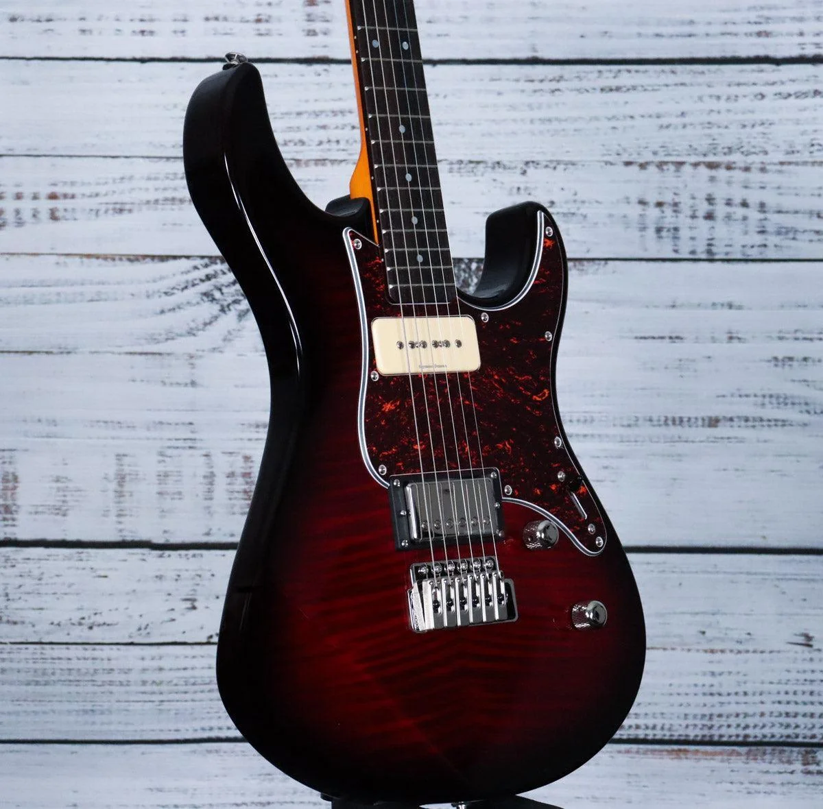 Yamaha Pacifica PAC611VFM Electric Guitar | Dark Red Burst - Image 4