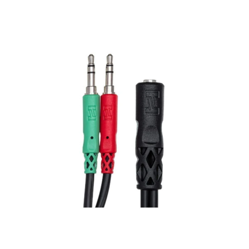 Hosa Headset/Mic Breakout Cable | 3.5mm TRRSF to Dual 3.5mm TRS - Image 2